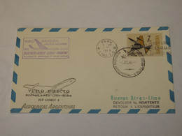 Argentina First Flight Cover To Peru Buenos Aires - Lima 1965 - Ohne Zuordnung