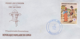 Enveloppe  FDC  1er  Jour    CONGO     75éme  Anniversaire  Du  SCOUTISME   1982 - FDC