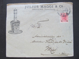 BRIEF Bregenz- Mies Julius Maggi 1907 //////   D*48496 - Covers & Documents