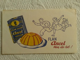 Lot De 2 Buvard PUB FLAN ANCEL RIEN DE TEL ! LEVURINE LEVURE ILLUSTRATEUR - Produits Laitiers