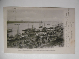 KAYES Au Port : Arrivage Des Marchandises Aux Eaux Basses - Bateaux - AFRIQUE CPA Circulé 1900 SOUDAN FRANCAIS - Soudan