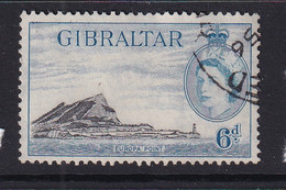 Gibraltar: 1953/59   QE II - Pictorial     SG153    6d   Black & Pale Blue        Used - Gibraltar