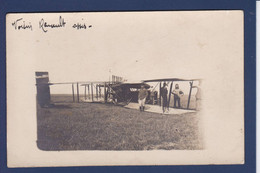 CPA Aviation Accident Carte Photo Non Circulé Voisin Renault - Ongevalen