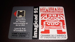 CINÉCARTE PATHÉ  - N° 67 - " IMAGICAD 91 "  COLLOQUE 8,9 10 Oct LYON 1991 500EX  LUXE-NEUVE? - Kinokarten