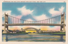 New York City - Triborough And Hell-Gate Bridges - By Manhattan Post Card Co. No. 40 - Unused - 2 Scans - Ponti E Gallerie