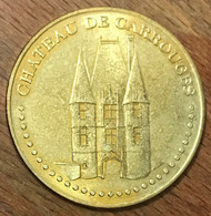 61 CHÂTEAU DE CARROUGES MÉDAILLE SOUVENIR MONNAIE DE PARIS 2012 JETON TOURISTIQUE MEDALS COINS TOKENS - 2012