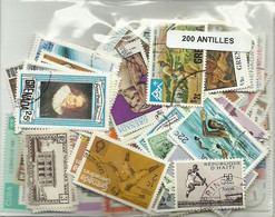 Lot De 200 Timbres Des Antilles - Antillen