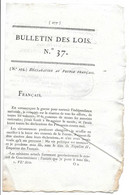 128 37 )  Déclaration De L'Empereur Napoléon Au Peuple Français Le 22 Juin 1815. Abdication Après Les Cent Jours. - Decrees & Laws