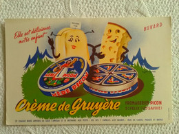 Lot De 2 Buvard PUB FROMAGE MERE PICON FROMAGERIE ST FELIX HAUTE SAVOIE ILLUSTRATEUR JEU - Zuivel