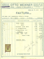 Österreich Wien 1929 + Fiskalmarke " Otto Meixner Wäsche-Industrie " Rechnung Facture - Austria