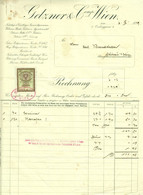 Österreich Wien 1929 + Fiskalmarke " Getzner & Co Vorarlberger Baumwollspinnereien Bludenz " Rechnung Facture - Autriche