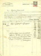 Österreich Böhmen Železná (Bělá Nad Radbuzou) 1891 + Fiskalmarke " Glasfabrik Karlbach + Eisendorf F.Schrenk " Rechnung - Österreich