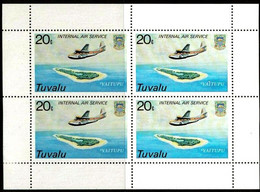 TUVALU 1979  INTERNAL AIR SERVICE MNH SHEET AEROPLANES - Tuvalu