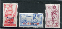 WALLIS ET FUTUNA  N°  87 A 89 *  (Y&T)   (Charnière) - Neufs