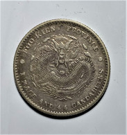 CHINA 1903 CINA FUKIEN PROVINCE 20 CENTS 1903 REPUBLIC OF CHINA SILVER COIN MONETA ARGENTO DOTS VARIETY  VERY FINE - China