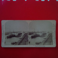 PHOTO STEREO EGYPT SUEZ CANAL AT PORT SAID - Stereoscoop