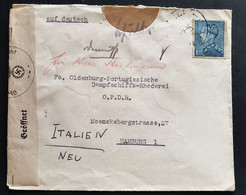 Belgien 1940, Brief Bruxelles Gelaufen Hamburg Deutsche Zensur - Storia Postale