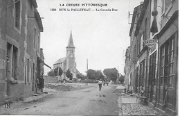 DUN LE PALLETEAU  - La Grande Rue - Coiffeur Maridat - Postée De Puy Léger En 1913  EDITEUR P.M. - Dun Le Palestel