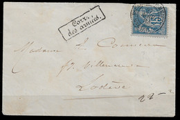 Französisch-Indochina: 1883, France 15c Sage On Cover, Military Concessionary Rate Cover, Tied By Cd - Cartas & Documentos