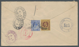 Malaiische Staaten - Straits Settlements: 1913, Edward VII., 8 C. Ultramarin Und Georg V., 10 C. Lil - Straits Settlements