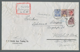 Malaiische Staaten - Straits Settlements: 1914-1931, "König Georg V." 12, 30 Und 35 Cents Entwertet - Straits Settlements