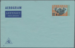 Dänemark - Ganzsachen: 1972 Unused Aerogram With 1 Krone On 90 Orange/black, In Very Good Condition, - Enteros Postales