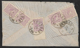 1894ca. IRAN PERSIA 1c(6) Yv.74., Two Vertical Pairs - One Sheet Border. Tied By TEHERAN Cds . - Iran