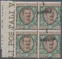 Italienische Besetzung 1918/23 - Gemeinschaftsausgabe: 1919, 1 Corona On 1l. Brown/green, Right Marg - Trento & Trieste