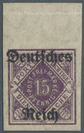 Deutsches Reich - Dienstmarken: 1920, "Ziffern In Raute" 15 Pfennig Schwarzgrauviolett Ungezähnt Vom - Oficial