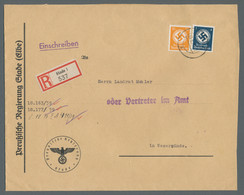 Deutsches Reich - Dienstmarken: 1939-1940, Partie Von 3 Großfomatigen Einschreiben Aus Stade Nach We - Oficial
