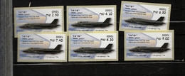 Israel >DISTRIBUTEUR  6 VALEURS NEUF**. A Chasseurs à Réaction Dans L’aviation Israélienne. F-35I Lightning I - Franking Labels