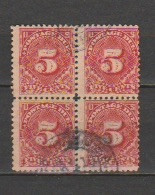 USA - Scott # J 34- Used,Block Of 4 Stamps. - Taxe Sur Le Port