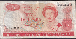 New Zealand ND (1989-92) $5 Banknote JJA 311115 - Nueva Zelandía