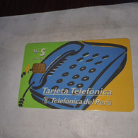 Peru-(per-te-045)-ahora Puedes Tener-(11)-(s/.5)-(14S5081017)-(tirage-150.000)-used Card+1cars Prepiad,free - Peru