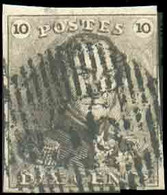 N°1 - Epaulette 10 Centimes Brune, Belle Obl. D.56 WALCOURT centrale Et Droite. - TB - 17296 - 1849 Hombreras