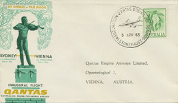 AUSTRALIA 1965 First Flight Qantas Empire Airways Boeing Jet SYDNEY - VIENNA - First Flight Covers