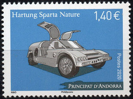ANDORRE Fr. 2020 - Automobiles, Hartung Sparta Nature  - 1 Val Neufs // Mnh - Unused Stamps