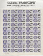 FISCAUX DE MONACO SERIE UNIFIEE  Feuille De 50 Timbres (**) Du N°60 0F05  1976 Sans Coin Daté - Revenue