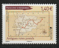 ANDORRE Fr. 2020 - Europa 2020, Anciennes Routes Postales  - 1 Val Neufs // Mnh - Nuovi