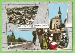 A150  CP  BRIOUX-sur-BOUTONNE  (Deux-Sèvres)   4 Vues  +++++++++++++++ - Brioux Sur Boutonne