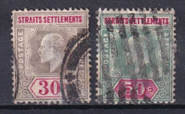 MALACCA - 1905 - YVERT N°103/104 OBLITERES - COTE = 26 EUR. - Straits Settlements