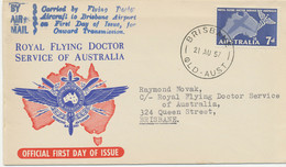 AUSTRALIA 1957 Airmail Service "Royal Flying Doctor" Superb FDC Really Flown - Premiers Vols