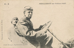 Weillchott Sur Voiture FIAT  Circuit De La Sarthe 1906 - Le Mans