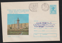 Romania Postal Stationary 1980 Moscow Olympic Games - Torch Relay Giurghu (G125-6) - Summer 1980: Moscow