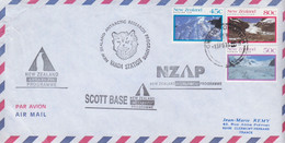 Elle Zélande, Lettre Obl. Christchurch Le 1 SP 93 Sur TP 1774 à 1776 (Glaciers) + Vanda Station Et Scott Base - Cartas & Documentos