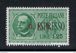 R.S.I.:  1944  SOPRASTAMPATO  BRESCIA  -  £. 1,20  VERDE  N. -  SASS. 19/III - Express Mail