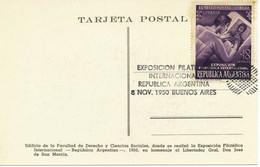 ARGENTINIEN 1950 Internationale Briefmarkenausstellung, Buenos Aires 10C+10C SST - Brieven En Documenten