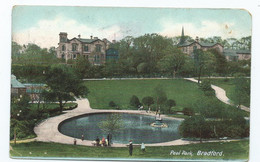 Postcard Yorkshire Bradford Peel Park. Very Nice Squared Circle No 13 Posted 1905 - Bradford