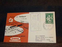 Belgium 1958 Sabena Bruxelles-Rotterdam Cover__(1766) - Briefe U. Dokumente