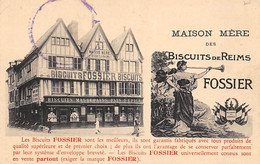 Reims           51        Façade De La Maison Des Biscuits Fossier   Et Au Dos Ses Produits.         (voir Scan) - Reims